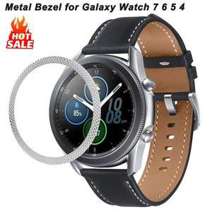 삼성 갤럭시 Watch7 6 5 4 클래식 43mm 47mm 42mm 46mm 40mm 44mm 금속 베젤 커버 링 범퍼 접착 케이스 Wat