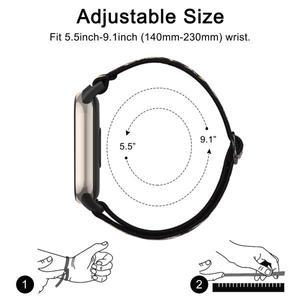 샤오미 스마트 밴드 9 8 용 탄성 나일론 스트랩, 시계 밴드 교체 손목 밴드, 샤오미 스마트 밴드 9 8 팔찌