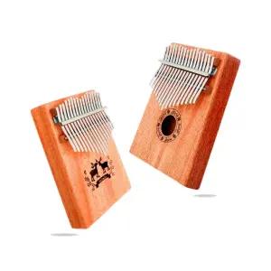 마호가니 칼림바 손가락피아노 10음 17 엄지우드 원목 나무 미니 핑거 고급 악기