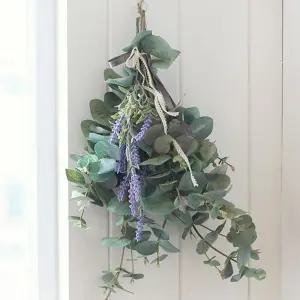 유카리 라벤더 드롭타이드 조화 벽장식 소품 생화같은 인조식물 플랜테리어 촬영용 촬영꽃 가짜 화분 인나