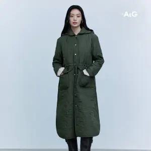 더엣지 99,900원 퀼팅 롱 패딩 코트 372008