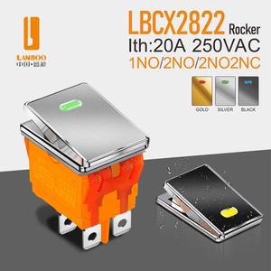 LANBOO  알루미늄 패널 방수 로커 스위치 16A250VAC DPDT
