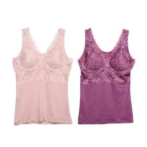 레이스 캡탈부착 몰드 or 홑겹 여성 민소매 브라런닝탑런닝 런닝 통풍 흡수속건 속옷 스판
