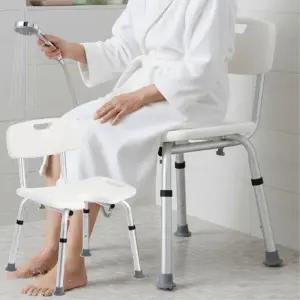노인 환자용 높이조절 등받이 물빠짐 욕실 목욕 의자 성인용 장애인 간병용품