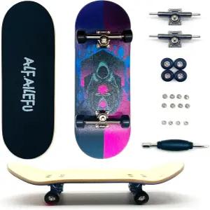 ALFAILEFU 프로 핑거보드 32mm 나무 보드 전문가용 핑거 스케이트보드 트럭 CNC 휠 베어링사망