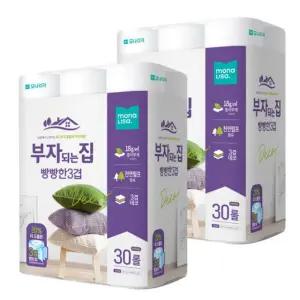 빵빵 부자되는집 두루마리휴지 3겹 화장지 30 m 롤2팩 모나리자
