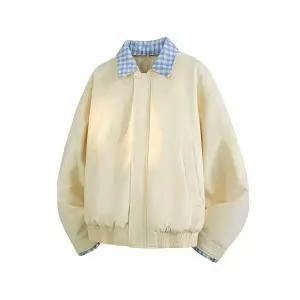 샤오원샵 남자 키작남 패딩 점퍼 체크 겨울 도톰하고 따뜻터틀넥 야구 꾹4