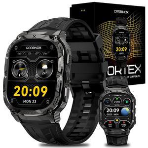 카비녹스 보텍스 스마트워치 응답 전화 걸기 군용 등급 러기드 피트니스 트래커 IP69K 방수 액티브 라이프스타일을 위한 스포츠 디자인