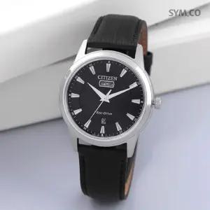 AW0100-27E 에코드라이브 모던 심플 아날로그 데이데이트 남자 가죽 시계 d