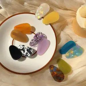 집게핀 헤어 물방울 패턴 패션 2피스 심플 포인트핀 꽃핀 실핀