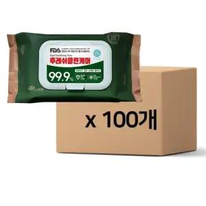 후레쉬클린케어 항균물티슈 30매(캡형)x100개 WC10223