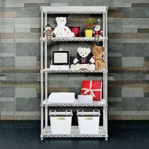 450x900x1800 5단 사다리선반 무볼트앵글 수납선반장 WEC74D2