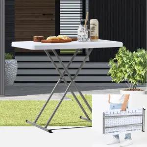 야외 행사 매대 접이식 소형 높이조절 플라스틱 테이블 이동식 정원 실외용 간이