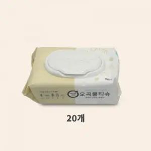 깨끗한나라물티슈 촉촉한물티슈 오곡물티슈캡형 100매입 깨끗한나라 20개