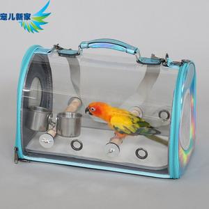 반려동물 새집 앵무새 외출 크로스백 외출 케이지 포함 새장 앵무새 외출함/새 캐리어