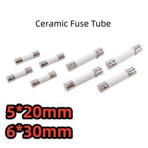 세라믹 퓨즈 튜브 시트 컷아웃 250V 5x20 6x30mm 3 4 5/6.3 10/3.15 15A 10개