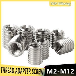 304 스테인레스 스틸 슬롯 내부 외부 나사 어댑터 M2-12Wire 삽입 슬리브 변환 너트 커플러 Convey1244