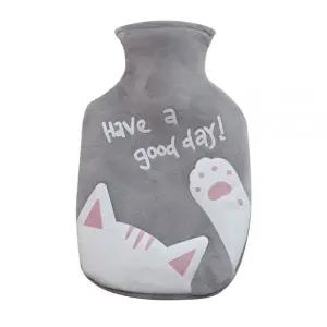 뽀송커버형 핫팩 물주머니 찜질팩 350ml 그레이 (KYR-WFA7235)