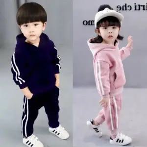 남아여아공용 스웨이드 후드 트레이닝 세트 어린이집 상하복 세트 아동 실내복 유아 키즈 유치원 등원복