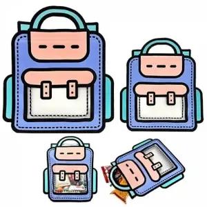 ( )지퍼형 포장 가방 대형 보라색 다용도 간식 책 소품 만들기