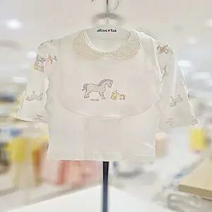 [압소바1] 로빈뱀부저고리+턱받이세트 AA2C-10110 [25 F/W 임신/출산선물]