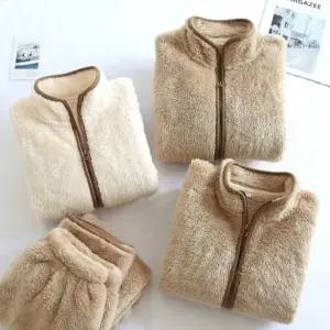 융털 집업후리스 커플 파자마 잠옷 수면 실내복