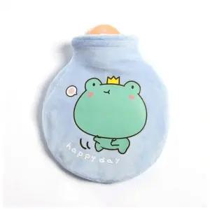 원형 파우치 보온 물주머니 240ml 찜질 손난로 개구리 (KYR-WD385F3)