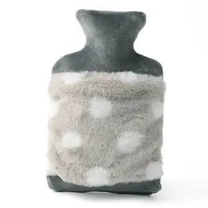 물주머니 땡땡이 그레이 보온 1.7L 겨울 온수팩 (KYR-WFG297A)