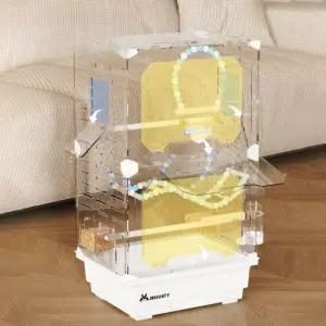 투명 새 케이지 조류 새장 앵무새 둥지 사육장 휴대용