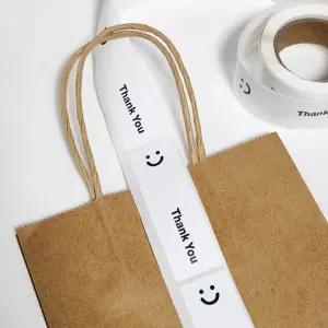 상자포장스티커 선물포장 감사스티커 화이트 120개