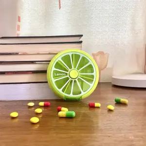 관리함 회전형 알약 정리함 일주일용 휴대용 약통 칸막이 보관함 미니약통