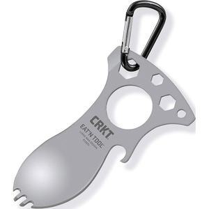 CRKT 이튼 툴 야외 스팍 멀티툴: 캠핑, 하이킹, 배낭여행 및 활동을 위한 내구성과 경량화, 티타늄, 실버 9100TI