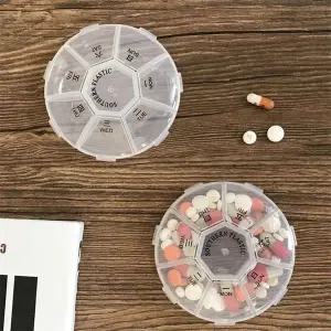 투명 휴대용 약 케이스 영양제 보관함 요일별 약통