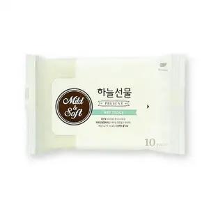 ( )하늘선물물티슈10매 리필 휴대용 소형 파우치형 아기 유아 판촉 홍보