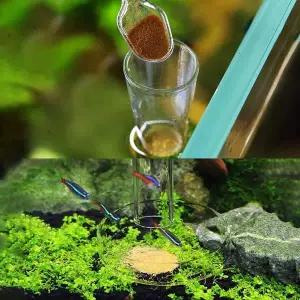 [골드스마일]유리 피딩 실린더 세트 25cm 35cm 어항용품 수조 관리 필수 아이템