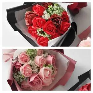 코코도르 비누꽃 꽃다발 + 쇼핑백 세트 어버이날 스승의날