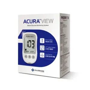 아큐라 혈당 측정기 시험지 10매 포함 세트 혈당계 당 검사 혈당 체크기