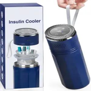 인슐린 쿨러 여행 케이스 TSA 승인 장거리 여행용 냉장고 USB 충전기 전기 디스플레이 약물 6펜 의약품