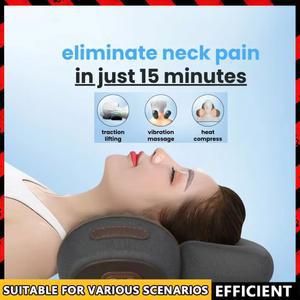 목마사지베게 3-in-1 목 마사지기 베개 온열 경추 견인 마사지 진동