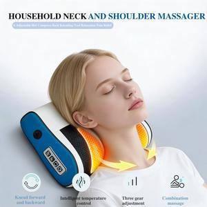 목마사지베게 가정용 반죽형 온열 마사 다기능 목 마사지기 등 압박