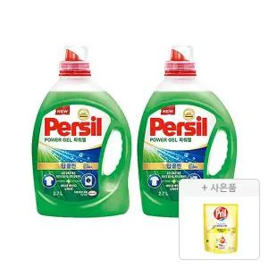 퍼실 파워젤 드럼/일반 겸용 2.7L, 2개 + 증정(프릴 시크릿 오브 베이킹소다 레몬 300ml, 1개)