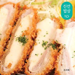 [소스 100g UP!] 탐탐 돈까스 튀겨나와 편리한 제주 통등심돈까스 치즈 10개 + 감귤소스 500g 1팩