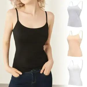 여성 브라 캡 끈 나시 볼륨업 노브라 티셔츠 일체형 모달 노와이어 빅사이즈 민소매 캐미솔 브라탑 런닝