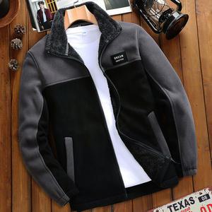 배색 기모 플리스 자켓 2color 성인 남자 남성 겨울 방한 작업 누빔 아우터 외투 후리스 집업 점퍼