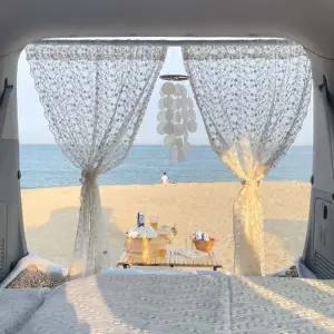 [텐바이텐]페이퍼가든 차박 커튼 캠핑 자동차 차량 가림막 멜란체크옐로 100