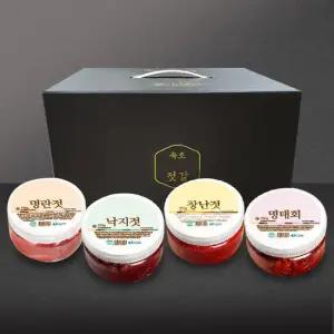 아바이젓갈-화진포세트2호 명란젓+창난젓+낙지젓+명태회 각 350g