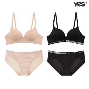 [롯데백화점]예스 BE MINE 노와이어 헴팬티 세트 YSWBYA35YSWPYA35