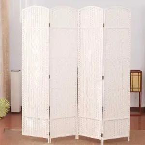 가림막 4단 파티션 병원 침실 거실 간이 칸막이 라탄