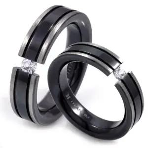T-231 CO 블랙 티타늄 커플링 반지 이니셜무료 무료배송 맞춤제작 평생AS