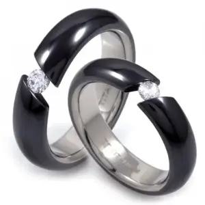 T-229 DIA CO 다이아몬드 블랙 티타늄 커플링 반지 이니셜무료 무료배송 맞춤제작 평생AS